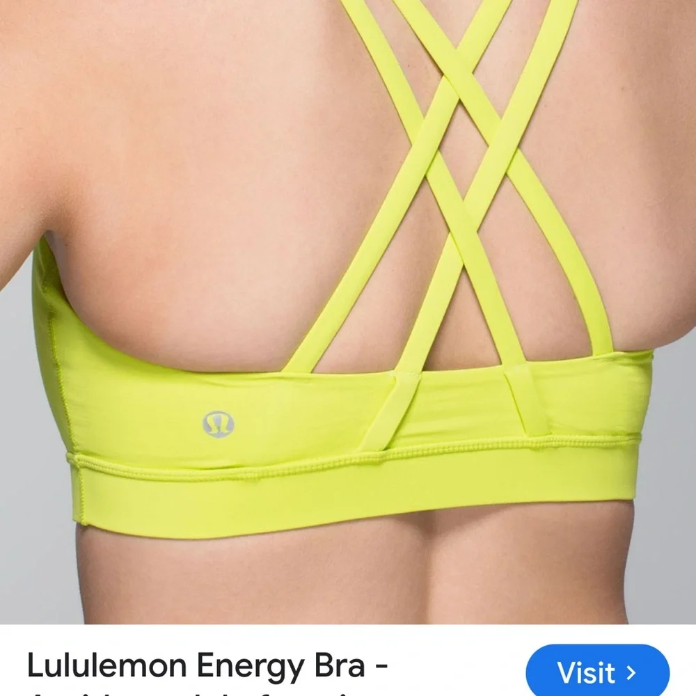 lululemon athletica Energy Bra - Vibrant Yellow Lululemon Energy Bra